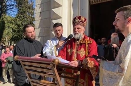 Бесједа Еп. Григорија на Божанственој литургији уз одар Епископа Атанасија